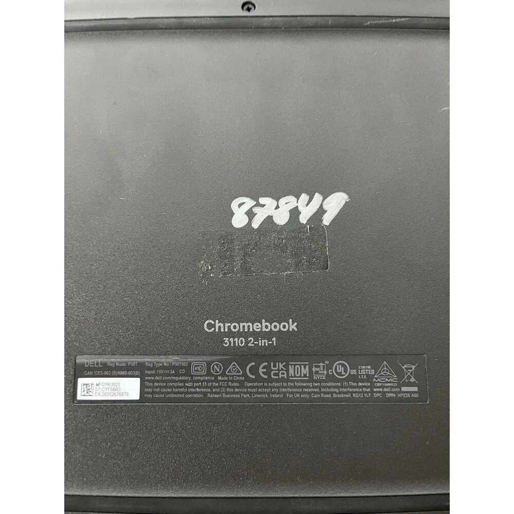 Dell Chromebook 3100 2-in-1 P30T Fully Working TESTED Google Touchscreen Laptop